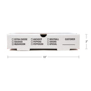 Square Cafe Design B-Flute Corrugated Pizza Box White by Rock Tenn – 50.0 liters, Cardboard, White, Model 118275