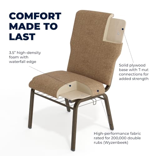 Flash Furniture Mixed Tan Fabric/Gold Vein Frame / Set of 1 / Classic Chairs