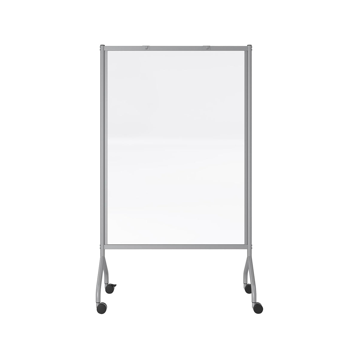 Impromptu Screen Gray Clear Acrylic 42" x 72" by Safco – Steel (frame); Translucent Polycarbonate, Clear, Model 8510GRCL