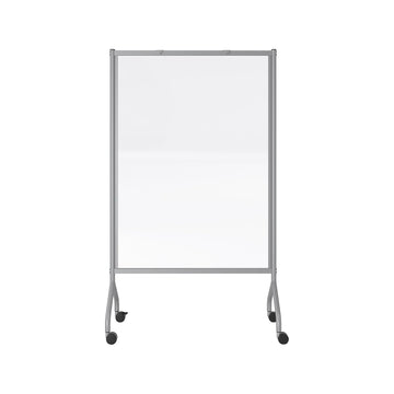 Impromptu Screen Gray Clear Acrylic 42" x 72" by Safco – Steel (frame); Translucent Polycarbonate, Clear, Model 8510GRCL