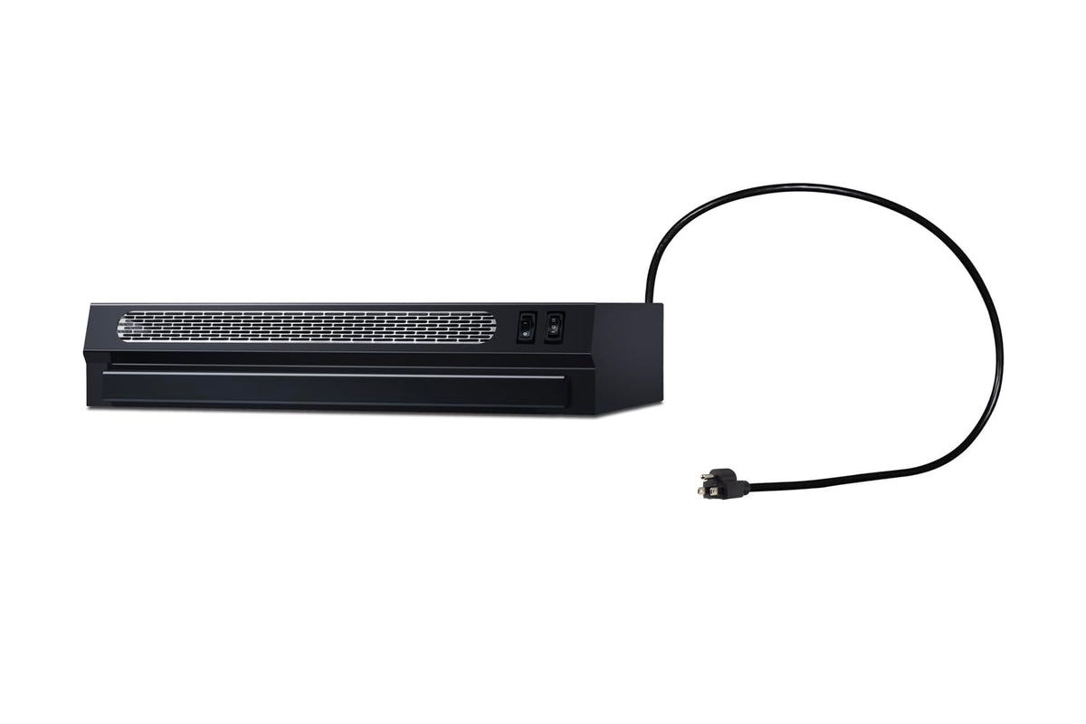 Summit 20” Range Hood by Summit Appliance – 20 Inch, Stainless Steel, Black, Model HRTX20BPTC