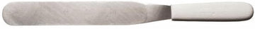 Dexter Sani-Safe Stainless Steel Baker's Spatula with White Polypropylene Handle - 10"L Blade