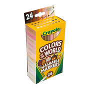Crayola 24 Count (Pack of 2) / Almond, Golden, Rose / Fine Line Coloring Pens & Markers
