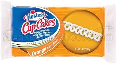 Hostess Single Serve Orange CupCakes, 3.38 Ounce -- 36 per case.