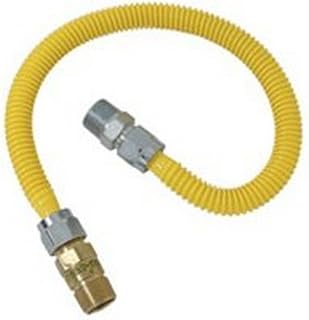 BrassCraft Gas Connector Coated Stainless Steel 24 " 1/2 " Mip X 1/2 " Mip Use With Range/Furnace Bg