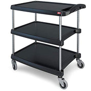 METRO Black / Medium, 3-Shelf / Industrial Utility Carts