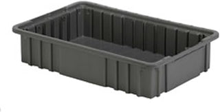 LEWISBins Divider Box, 16-1/2" x 10-7/8" x 3-1/2", Gray, Lot of 4