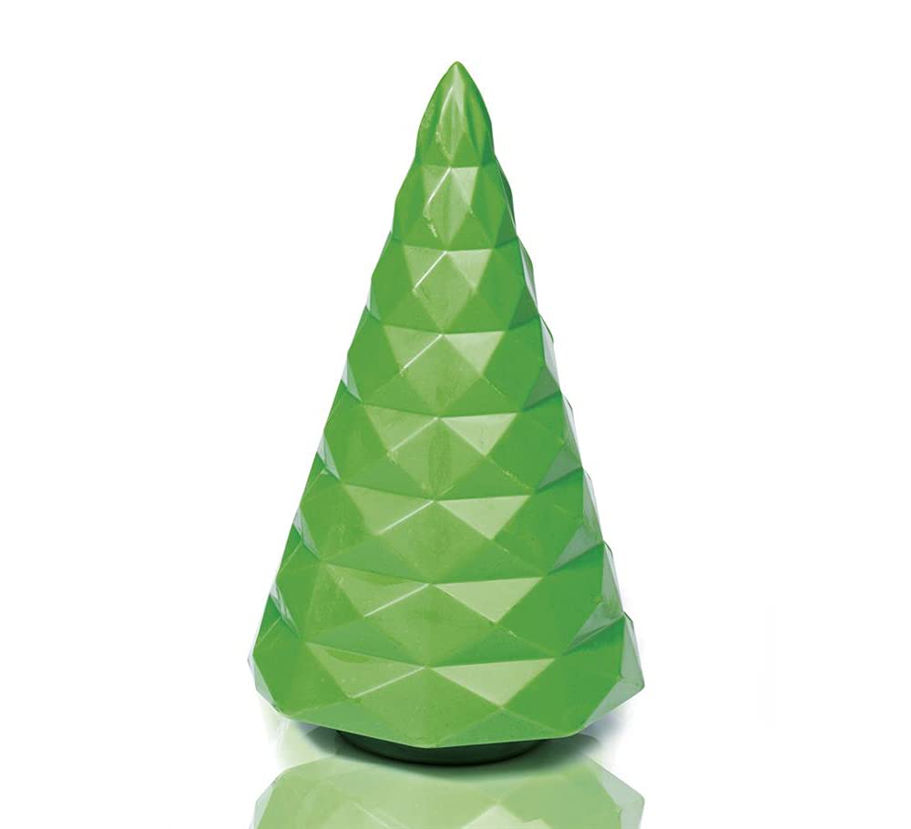 Clear Polycarbonate X-Mas Chocolate Mold with 2 Half-Diamond-Tree Cavities by Martellato – Polycarbonate, Clear, Model MA3012