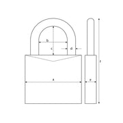 54TI/30 30mm Carded Titalium Padlock by ABUS – Aluminum, Silver, Pack of 6, Model ABU54TI30C