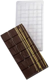 Martellato Light-Choco-Bar 18-Square Chocolate Mold 150x70mm, Pack of 5