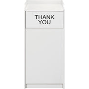 Indoor Wooden Waste Receptacle with Swing Door and Tray by Global Industrial – 36.0 gallons, Wood, Gray, Model 237175