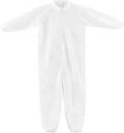 Global Industrial Disposable Microporous Coverall, Elastic Wrists/Ankles, White, 2XL, 25/Case