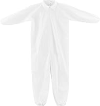 Global Industrial Disposable Microporous Coverall, Elastic Wrists/Ankles, WHT, XL, 25/Case