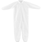 Disposable Microporous Coverall by Global Industrial – Large, 60% Polypropylene/40% Polyethylene, White, Model KC-MIC-60G-CVL-L-E