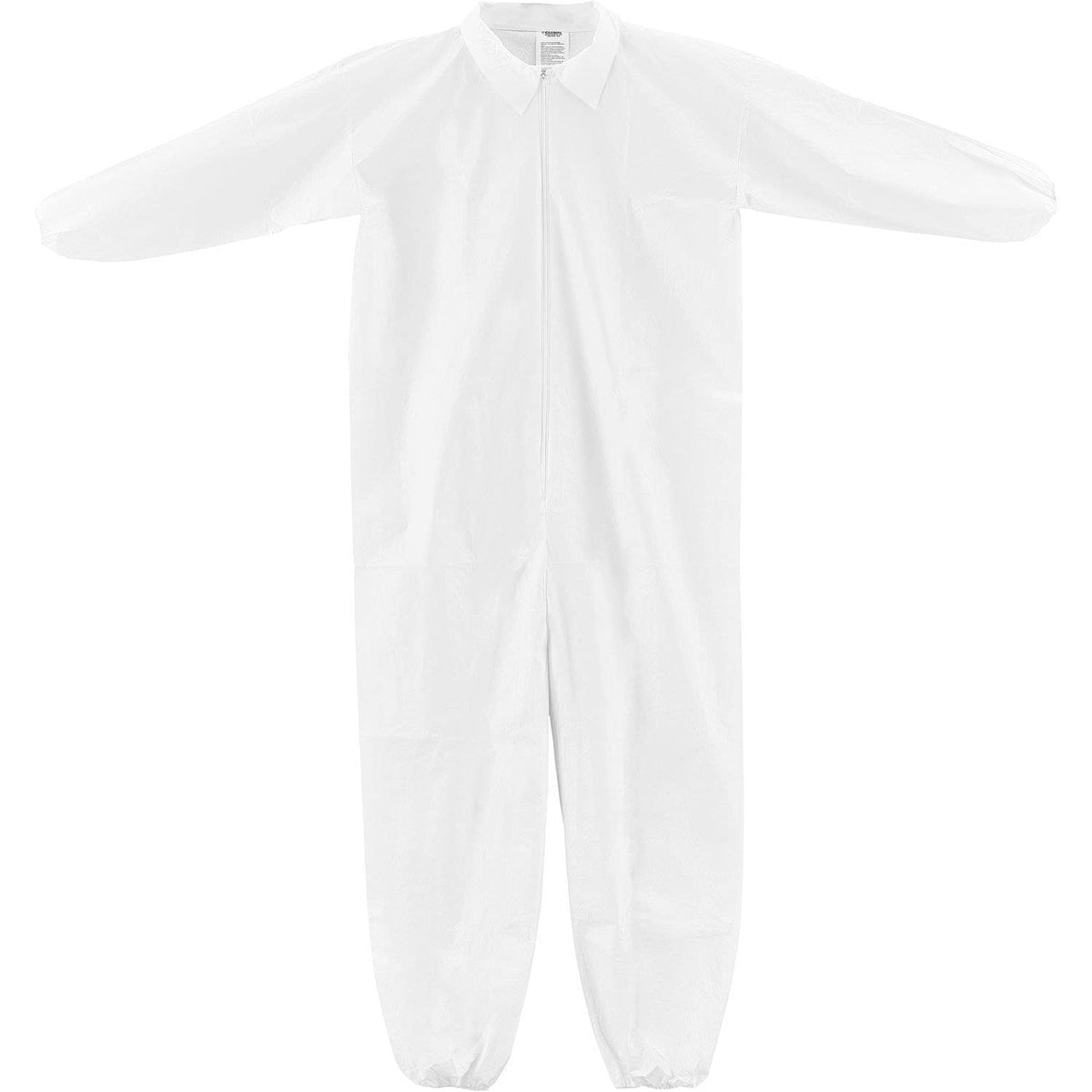 Disposable Microporous Coverall by Global Industrial – Large, 60% Polypropylene/40% Polyethylene, White, Model KC-MIC-60G-CVL-L-E
