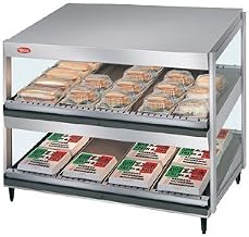 Hatco GRSDS-52D Glo-Ray 52" Countertop Merchandising Warmer with Pass-Thru Design & (2) Forward Slanted Shelves
