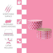 THE LICKER STORE Pink/Red / 12" / Modern;Mid-Century;Classic;Transitional;Traditional;Cottage;Casual Scratching Pads
