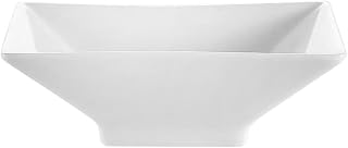 CAC China CTY-36 Citysquare 6-Inch 12-Ounce Super White Porcelain Square Bowl, Box of 36
