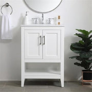 Elegant Decor 24" - Single / White / Traditional Bathroom Vanities