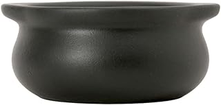 Tuxton Ovenware Matte Black Solid Color 12-Ounce Onion Soup Crock, Case of 12, Black; Scratch Resistant; Chip Resistant; Lead & Cadmium Free; Dishwasher, Microwave, Oven Safe