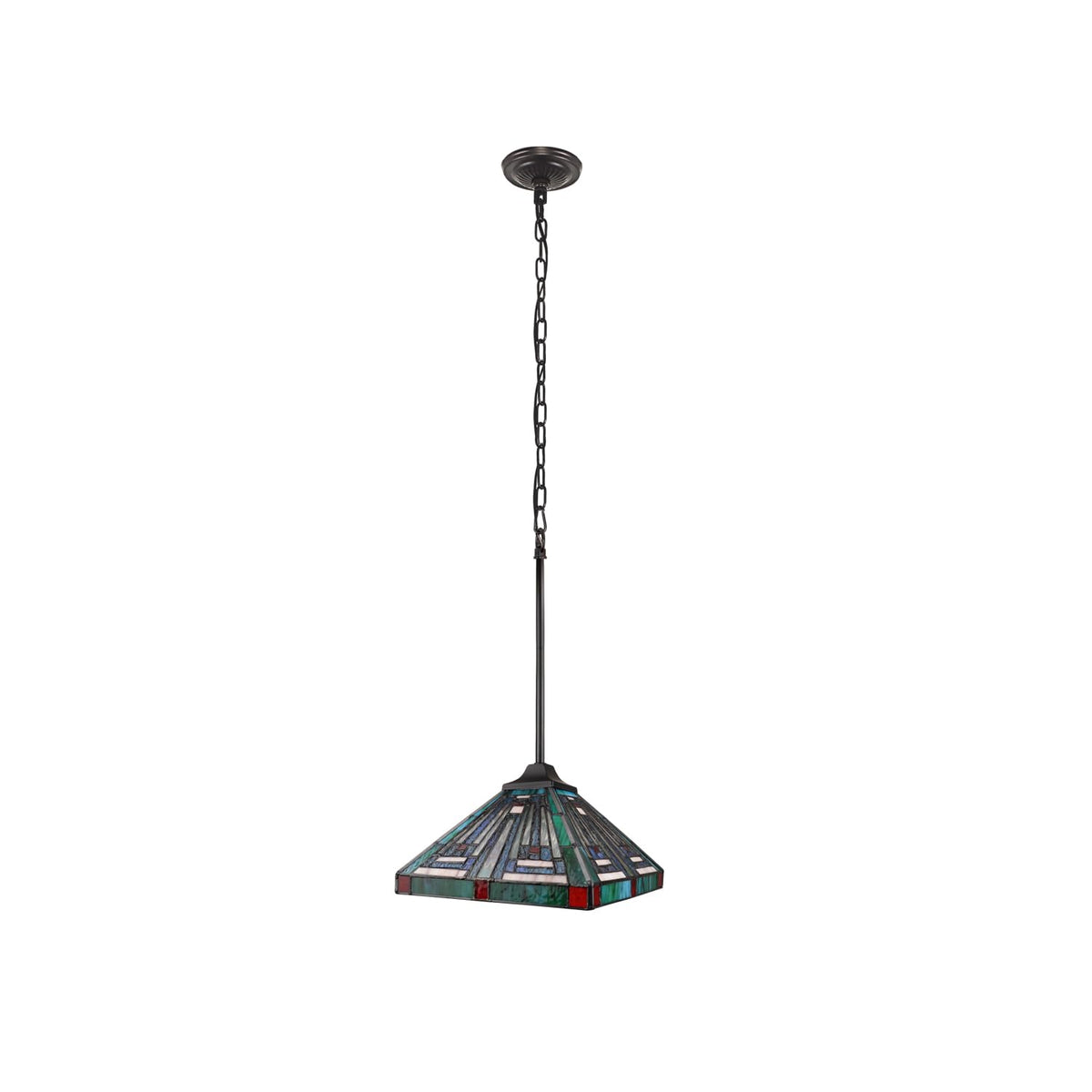 CH3T359BM12-DP1 Mini Pendant by Chloe Lighting – exact color of each glass piece may vary due to each piece being hand crafted
