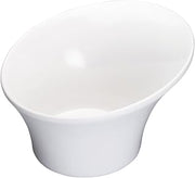 Winco WDM004-202, 7-1/4-Inch Dia 0.75 Qt White Melamine Angled Mini Bowls, Ardesia Priscila Serving Dessert Cups, Salad Bowl Set, Ice Cream Dishes, Melamine Dipping Cups, 24-Piece Set