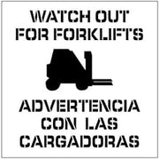 24X24.060 Warning Look Plastic Stencil