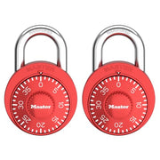 Master Lock Red / 2 Pack / 2 Pack; Red Combination Padlocks