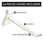 Azar Displays Pegboard + Hooks / White / 8 inches (W) x 8 inches (D) x 20 inches (H) Display Racks