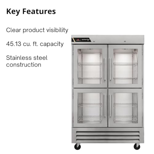 Traulsen (2) Split Glass Doors / Silver / 45.13 cubic_feet Refrigerators