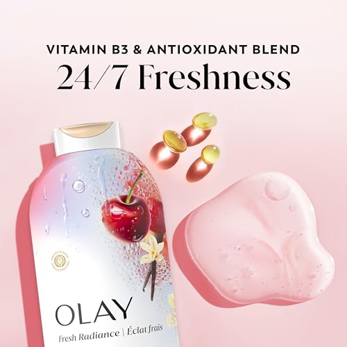 Olay Black Cherry & Vanilla / 22 Fl Oz (Pack of 1) / White Body Washes