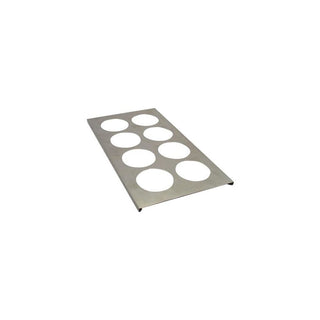 FIFO 8-Hole Bottle Organizer for 1/3-Size Insert Pan by FIFO Innovations – stainless steel, Multi-color, Model 7010-800