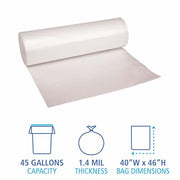 Boardwalk Clear / 1 Count (Pack of 100) / 1.1 mil Can Liners