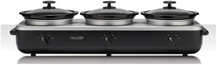 Crock-Pot SCRBC750-BS Trio Slow-Cooker Server, Black