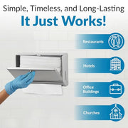 Bobrick 7-1/8" / Knob-Latch / Silver Paper Towel Holders