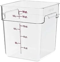 Cambro Camwear Polycarbonate Square Food Storage container, 18 Quart