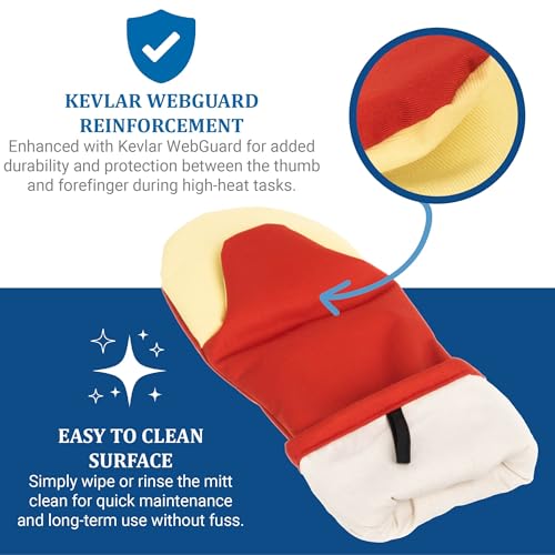 San Jamar 17" / Puppet / Red Oven Mitts