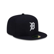 59FIFTY Detroit Tigers Fitted Hat - Black / White by New Era – Navy, Model 196175611506