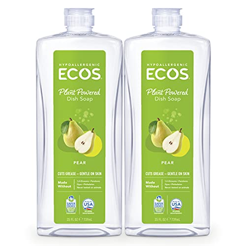 ECOS Natural Pear / 25 Fl Oz (Pack of 2) / 2 Dish Soap