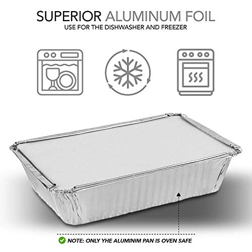 Stock Your Home 2 lb / 50 Pack / Silver Containers