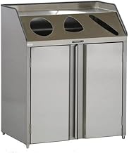 Lakeside 4415 Waste & Recycle Station, 37-1/2"W x 23-1/4"D x 45-1/2"H, Front Access, Three Chutes and Two Bin Capacity