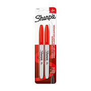 Sharpie 2 Count (Pack of 1) / Red / 1 Permanent Markers