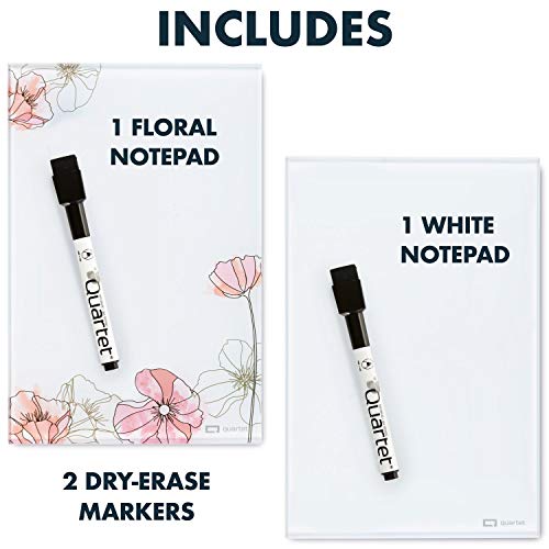 Quartet Floral / Desktop Notepad (2pk) / 9" x 6" Dry Erase Boards