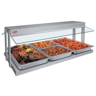 QS 49" Buffet Warmer with Sneeze Guards by Hatco – Metal, Silver, Model GRBW-48-120