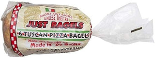 Just Bagels Tuscan Pizza Bagel - 48 per case.