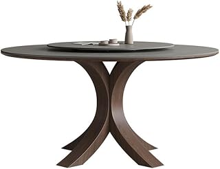 Mesa de Comedor Nordic Rock Plate Dining Table Round with Turntable Home Living Room Party Mesa de Comedor