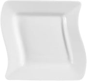 CAC China MIA-7 Miami 7-1/2-Inch Bone White Porcelain Square Plate, Box of 36