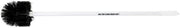 Drain Brush with Black Bristles White Plastic 3' Rigid Handle - 6" Dia