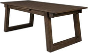 Starlight Canyon Home Dark Brown Rectangular Oak Wood Birch Legs Extendable Dining Table, Durable, Stylish, Solid Wood, Seamless Extendable Design