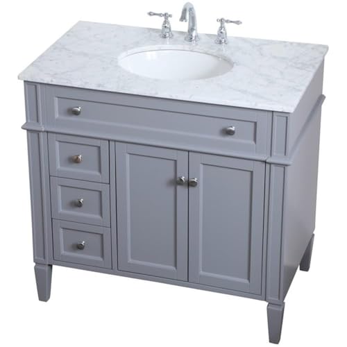 Elegant Decor 36" - Single / Gray,grey / Modern Wheel Care